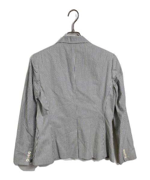 RALPH LAUREN（ラルフローレン）RALPH LAUREN (ラルフローレン) シアサッカーテーラードジャケット　ストライプ スカイブルー サイズ:6の古着・服飾アイテム