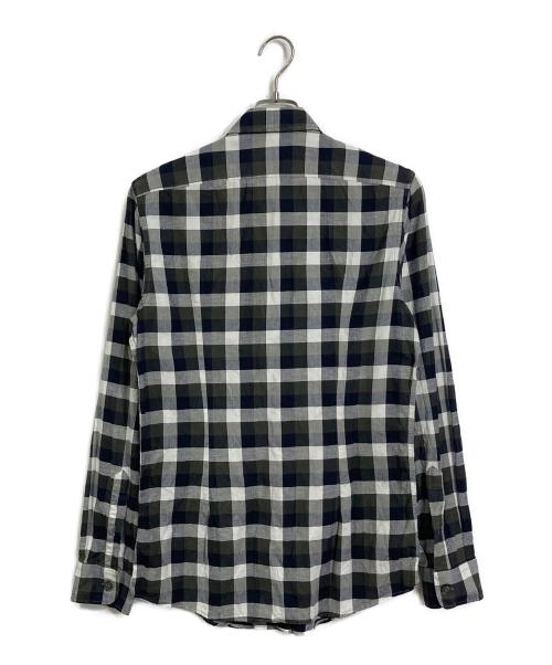 DOLCE & GABBANA（ドルチェ＆ガッバーナ）DOLCE & GABBANA (ドルチェ＆ガッバーナ) SICILIA生地チェックシャツ　イタリア製 グレー サイズ:15  1／2の古着・服飾アイテム