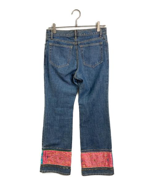 BURBERRY BLUE LABEL（バーバリー ブルー レーベル）BURBERRY BLUE LABEL (バーバリー ブルー レーベル) スパンコールデニムパンツ　ジーンズ ブルー サイズ:38の古着・服飾アイテム