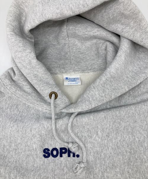 Champion（チャンピオン）Champion (チャンピオン) SOPH. (ソフ) コラボリバースウィーブパーカー　グレー　刺繍　裏起毛 グレー サイズ:XLの古着・服飾アイテム