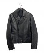 BALENCIAGAバレンシアガ）の古着「15AW アレキサンダー ワン期 カウレザーライダースジャケット」｜ブラック