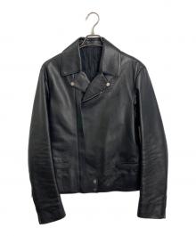 BALENCIAGA（バレンシアガ）の古着「15AW アレキサンダー ワン期 カウレザーライダースジャケット」｜ブラック