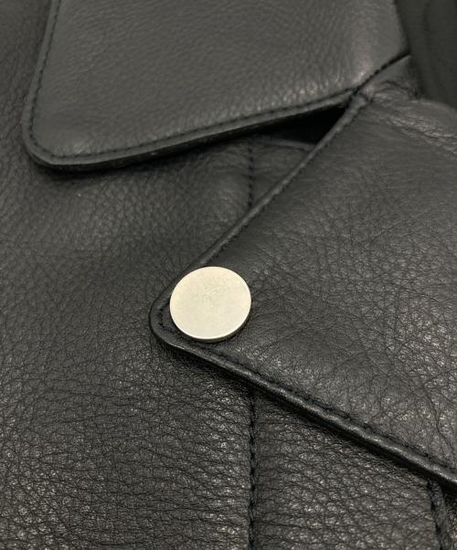 BALENCIAGA（バレンシアガ）BALENCIAGA (バレンシアガ) 15AW アレキサンダー ワン期 カウレザーライダースジャケット ブラック サイズ:48の古着・服飾アイテム