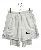 NIKE×OFFWHITEナイキ×オフホワイト）の古着「レイヤードショートパンツ」｜ホワイト
