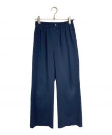 HYKE（ハイク）の古着「STRETCH WIDEパンツ　ストレッチ　ワイドパンツ　日本製」｜ネイビー