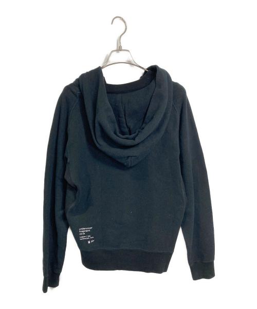 UNDERCOVER（アンダーカバー）UNDERCOVER (アンダーカバー) FRAGMENT DESIGN (フラグメントデザイン) レースアップ スウェット パーカー　ブラック　フーディー ブラック サイズ:Mの古着・服飾アイテム