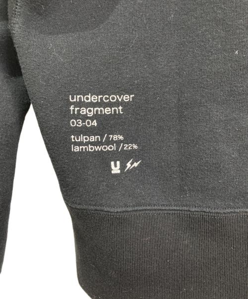 UNDERCOVER（アンダーカバー）UNDERCOVER (アンダーカバー) FRAGMENT DESIGN (フラグメントデザイン) レースアップ スウェット パーカー　ブラック　フーディー ブラック サイズ:Mの古着・服飾アイテム