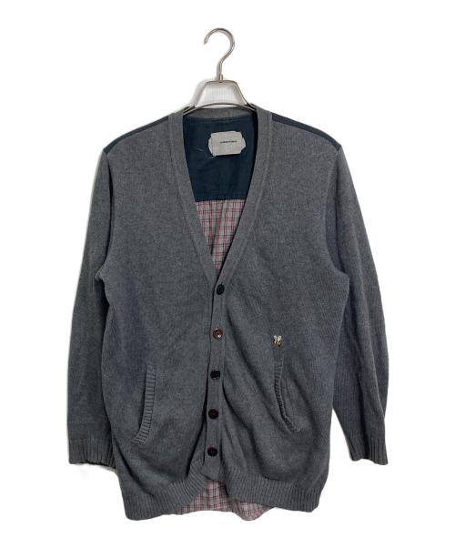 UNDERCOVERISM（アンダーカバーイズム）UNDERCOVERISM (アンダーカバーイズム) チェック切り替えカーディガン　12SS OPENSTRINGS オープンストリングス期 グレー サイズ:2の古着・服飾アイテム