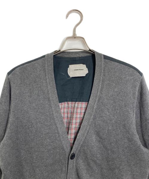 UNDERCOVERISM（アンダーカバーイズム）UNDERCOVERISM (アンダーカバーイズム) チェック切り替えカーディガン　12SS OPENSTRINGS オープンストリングス期 グレー サイズ:2の古着・服飾アイテム