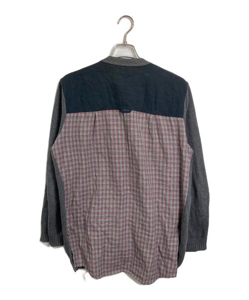 UNDERCOVERISM（アンダーカバーイズム）UNDERCOVERISM (アンダーカバーイズム) チェック切り替えカーディガン　12SS OPENSTRINGS オープンストリングス期 グレー サイズ:2の古着・服飾アイテム