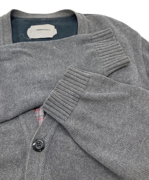 UNDERCOVERISM（アンダーカバーイズム）UNDERCOVERISM (アンダーカバーイズム) チェック切り替えカーディガン　12SS OPENSTRINGS オープンストリングス期 グレー サイズ:2の古着・服飾アイテム