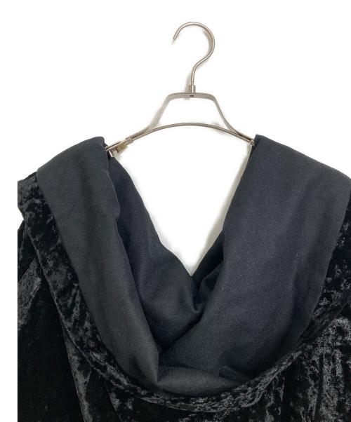 tricot COMME des GARCONS（トリココムデギャルソン）tricot COMME des GARCONS (トリココムデギャルソン) ベロアカットソー　デザインカットソー　デザイントップス　日本製　AD1999 ブラック サイズ:実寸参照の古着・服飾アイテム