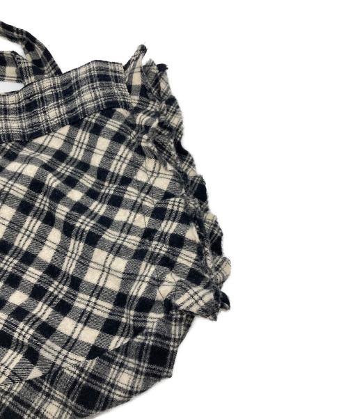 tricot COMME des GARCONS（トリココムデギャルソン）tricot COMME des GARCONS (トリココムデギャルソン) トートバッグ　ウールバッグ　 ホワイト×ブラック サイズ:実寸参照の古着・服飾アイテム