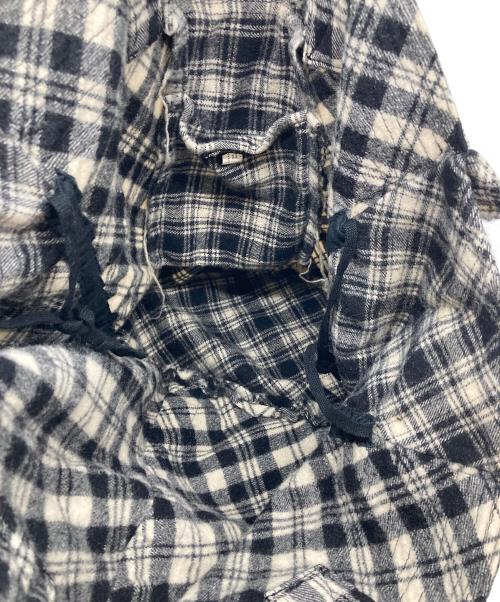 tricot COMME des GARCONS（トリココムデギャルソン）tricot COMME des GARCONS (トリココムデギャルソン) トートバッグ　ウールバッグ　 ホワイト×ブラック サイズ:実寸参照の古着・服飾アイテム