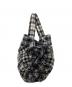 tricot COMME des GARCONS (トリココムデギャルソン) トートバッグ　ウールバッグ　 ホワイト×ブラック サイズ:実寸参照：9000円