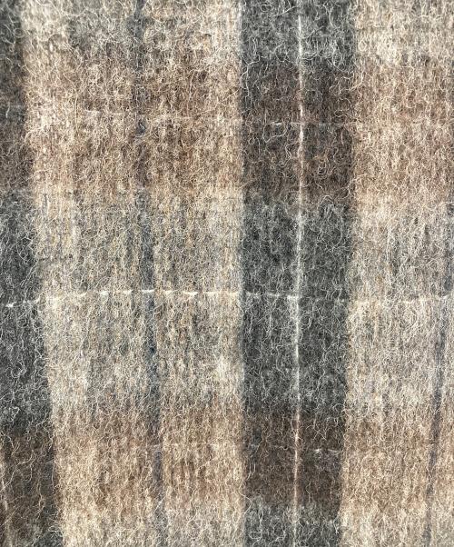 tricot COMME des GARCONS（トリココムデギャルソン）tricot COMME des GARCONS (トリココムデギャルソン) シャギーチェックスカート　ロングスカート　日本製 ブラウン サイズ:Mの古着・服飾アイテム