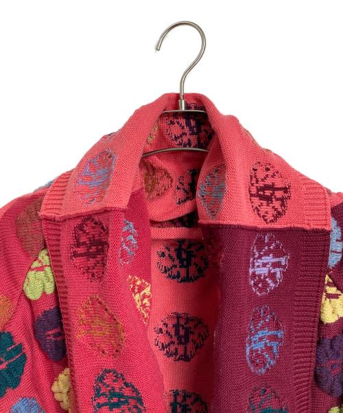 COMME des GARCONS（コムデギャルソン）COMME des GARCONS (コムデギャルソン) パネル切り替え ウールニット ストールカーディガン　変形　デザイントップス　日本製 ピンク サイズ:実寸参照の古着・服飾アイテム