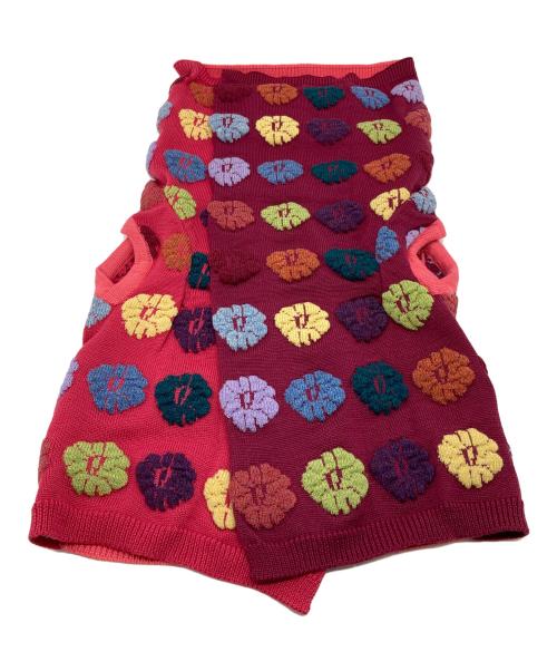COMME des GARCONS（コムデギャルソン）COMME des GARCONS (コムデギャルソン) パネル切り替え ウールニット ストールカーディガン　変形　デザイントップス　日本製 ピンク サイズ:実寸参照の古着・服飾アイテム