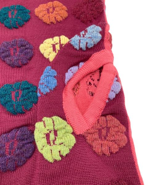 COMME des GARCONS（コムデギャルソン）COMME des GARCONS (コムデギャルソン) パネル切り替え ウールニット ストールカーディガン　変形　デザイントップス　日本製 ピンク サイズ:実寸参照の古着・服飾アイテム