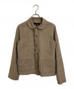 tricot COMME des GARCONSトリココムデギャルソン）の古着「丸襟ブラウス　千鳥チェック　AD2003」｜ブラウン