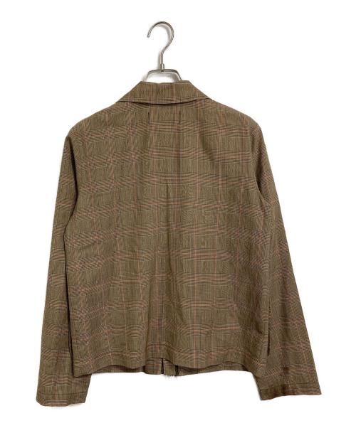 tricot COMME des GARCONS（トリココムデギャルソン）tricot COMME des GARCONS (トリココムデギャルソン) 丸襟ブラウス　千鳥チェック　AD2003 ブラウン サイズ:Mの古着・服飾アイテム