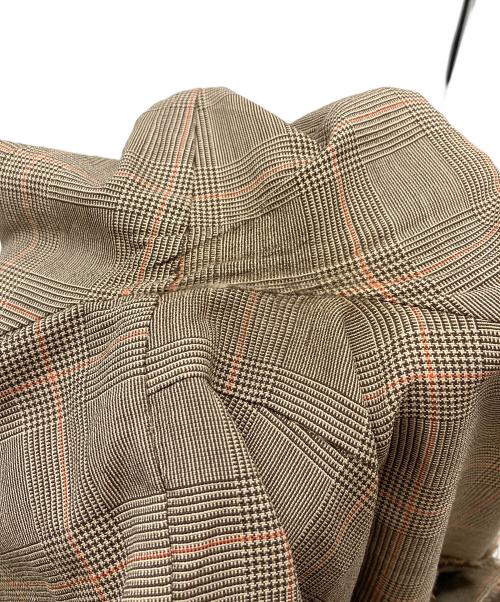 tricot COMME des GARCONS（トリココムデギャルソン）tricot COMME des GARCONS (トリココムデギャルソン) 丸襟ブラウス　千鳥チェック　AD2003 ブラウン サイズ:Mの古着・服飾アイテム