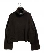 EVERYDAY I LIKE.エヴリデイ アイ ライク）の古着「カシミヤウール Cropped タートルネック ニット」｜ブラウン