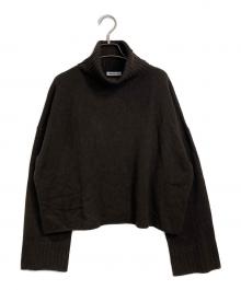 EVERYDAY I LIKE.（エヴリデイ アイ ライク）の古着「カシミヤウール Cropped タートルネック ニット」｜ブラウン