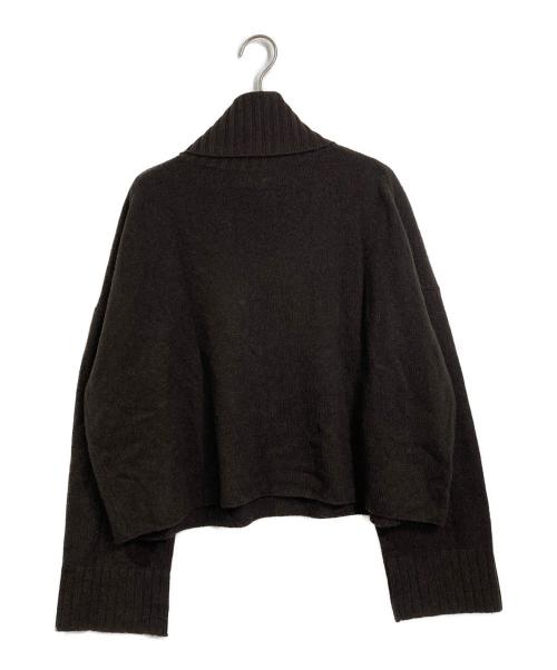 EVERYDAY I LIKE.（エヴリデイ アイ ライク）EVERYDAY I LIKE. (エヴリデイ アイ ライク) カシミヤウール Cropped タートルネック ニット ブラウン サイズ:実寸参照の古着・服飾アイテム