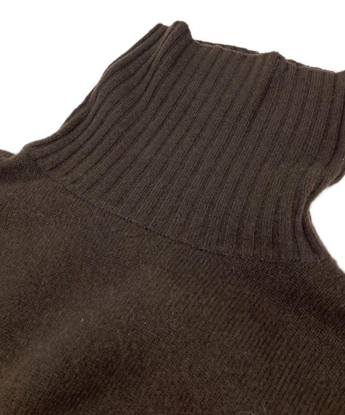 EVERYDAY I LIKE.（エヴリデイ アイ ライク）EVERYDAY I LIKE. (エヴリデイ アイ ライク) カシミヤウール Cropped タートルネック ニット ブラウン サイズ:実寸参照の古着・服飾アイテム
