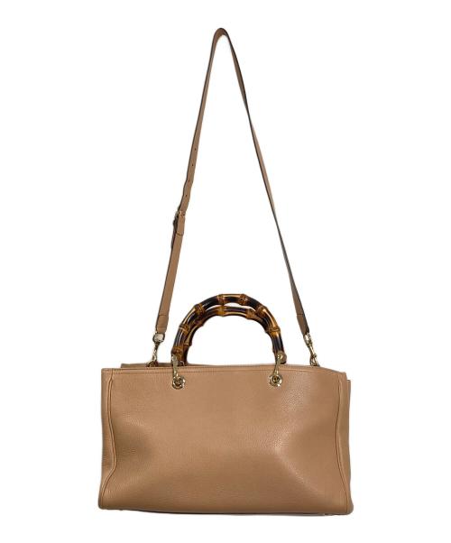 GUCCI（グッチ）GUCCI (グッチ) バンブーショッパー ミディアム トート ベージュ サイズ:実寸参照の古着・服飾アイテム