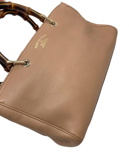 GUCCI（グッチ）GUCCI (グッチ) バンブーショッパー ミディアム トート ベージュ サイズ:実寸参照の古着・服飾アイテム