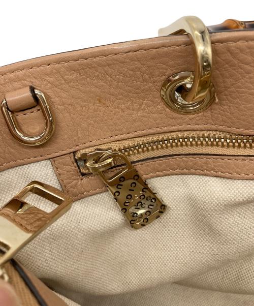 GUCCI（グッチ）GUCCI (グッチ) バンブーショッパー ミディアム トート ベージュ サイズ:実寸参照の古着・服飾アイテム