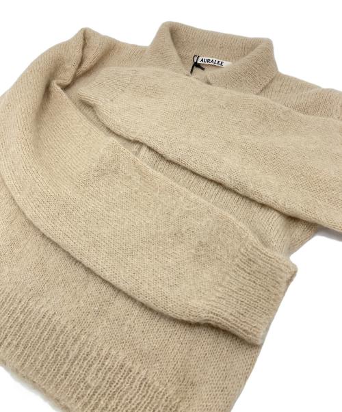 AURALEE（オーラリー）AURALEE (オーラリー) BRUSHED SUPER KID MOHAIR KNIT SHORT POLO ベージュ サイズ:1の古着・服飾アイテム