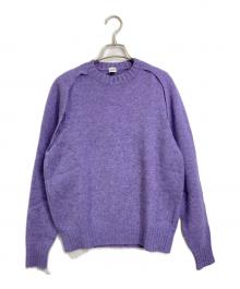 BOWTE（バウト）の古着「5G SHETLAND TASTE CREW NECK  journal standard L'essage取扱」｜パープル