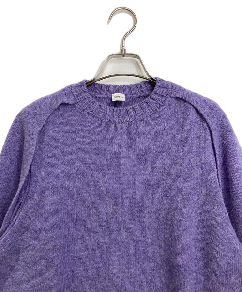 BOWTE（バウト）bowte (バウト) 5G SHETLAND TASTE CREW NECK  journal standard L'essage取扱 パープル サイズ:FREE 未使用品の古着・服飾アイテム