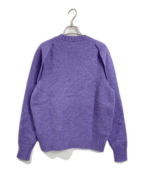 BOWTE（バウト）bowte (バウト) 5G SHETLAND TASTE CREW NECK  journal standard L'essage取扱 パープル サイズ:FREE 未使用品の古着・服飾アイテム