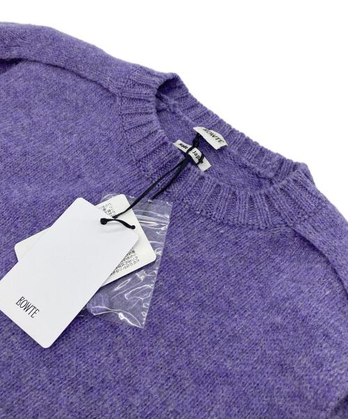 BOWTE（バウト）bowte (バウト) 5G SHETLAND TASTE CREW NECK  journal standard L'essage取扱 パープル サイズ:FREE 未使用品の古着・服飾アイテム