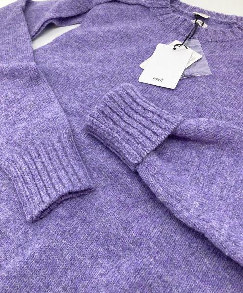 BOWTE（バウト）bowte (バウト) 5G SHETLAND TASTE CREW NECK  journal standard L'essage取扱 パープル サイズ:FREE 未使用品の古着・服飾アイテム