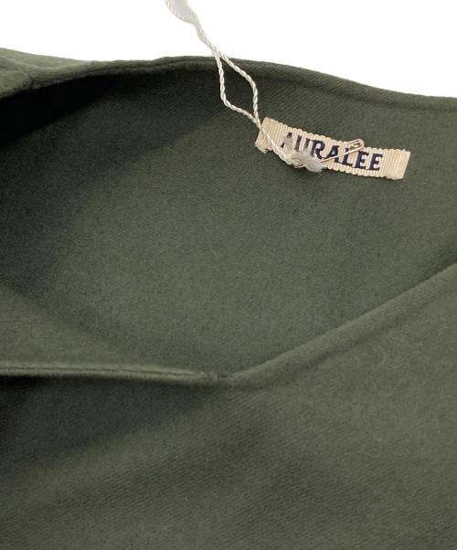 AURALEE（オーラリー）AURALEE (オーラリー) V-Neck Knit　ウールニット　薄手 グリーンの古着・服飾アイテム