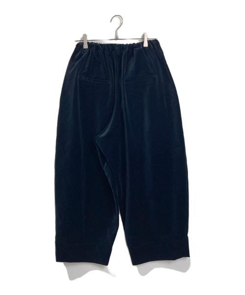 10 hand crafted modern（テンハンドクラフテッドモダン）10 hand crafted modern (テンハンドクラフテッドモダン) ベルベットワイドパンツ ネイビー サイズ:S 未使用品の古着・服飾アイテム