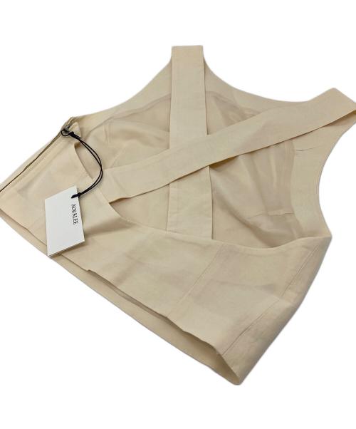 AURALEE（オーラリー）AURALEE (オーラリー) HIGH DENSITY FINX LINEN WEATHER TANK ビスチェ ベージュ サイズ:1 未使用品の古着・服飾アイテム