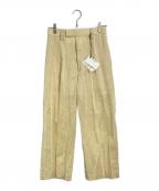 AURALEEオーラリー）の古着「HARD TWIST FINX ORGANDY PANTS」｜イエロー