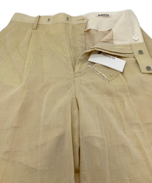 AURALEE（オーラリー）AURALEE (オーラリー) HARD TWIST FINX ORGANDY PANTS イエロー サイズ:1 未使用品の古着・服飾アイテム