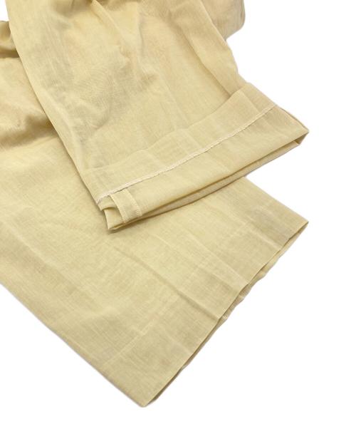 AURALEE（オーラリー）AURALEE (オーラリー) HARD TWIST FINX ORGANDY PANTS イエロー サイズ:1 未使用品の古着・服飾アイテム