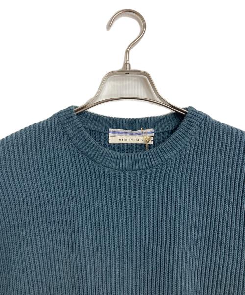 CristaSeya（クリスタセヤ）Cristaseya (クリスタセヤ) COTTON SWEATER WITH LEATHER PATCH グレー サイズ:Sの古着・服飾アイテム