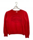 DRIES VAN NOTENドリスヴァンノッテン）の古着「17AW シェットランドプリントニット　ウールニット　長袖ニット」｜レッド