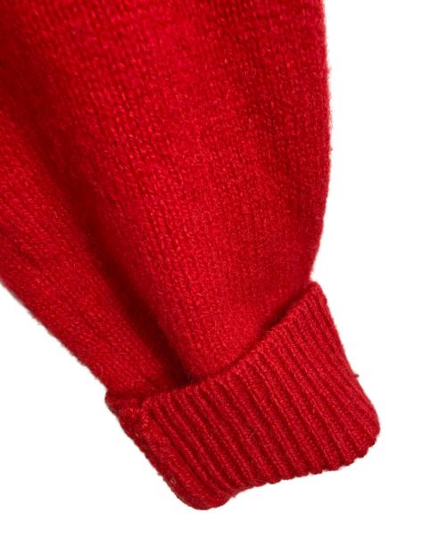 DRIES VAN NOTEN（ドリスヴァンノッテン）DRIES VAN NOTEN (ドリスヴァンノッテン) 17AW シェットランドプリントニット　ウールニット　長袖ニット レッド サイズ:Sの古着・服飾アイテム