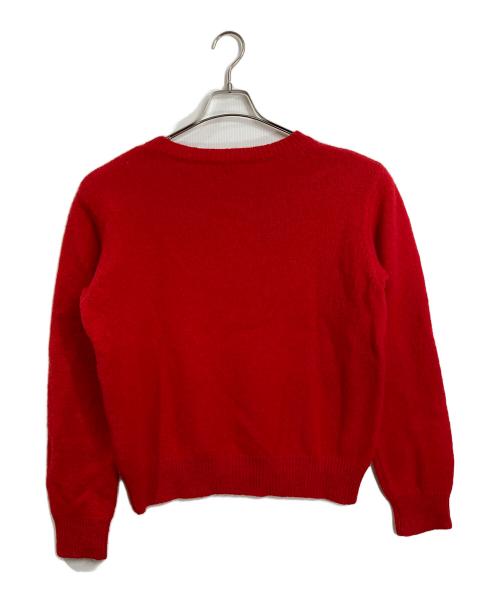 DRIES VAN NOTEN（ドリスヴァンノッテン）DRIES VAN NOTEN (ドリスヴァンノッテン) 17AW シェットランドプリントニット　ウールニット　長袖ニット レッド サイズ:Sの古着・服飾アイテム