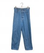CristaSeyaクリスタセヤ）の古着「BLEACHED DENIM HIGH-WAISTED JEANS」｜インディゴ